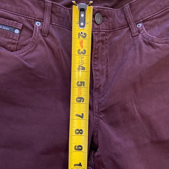 Calvin Klein Maroon Skinny Ankle Pants Size 30 - Picture 7 of 9